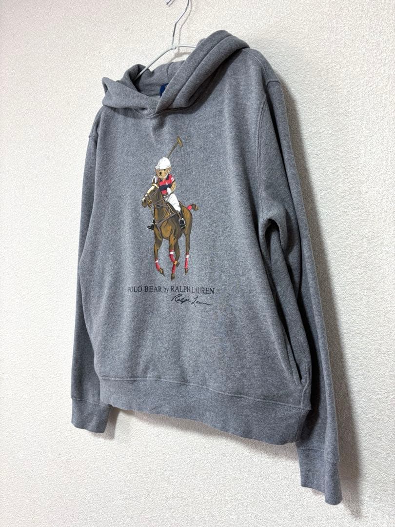 Polo Ralph Lauren ポロベア パーカー グレー　160 裏起毛