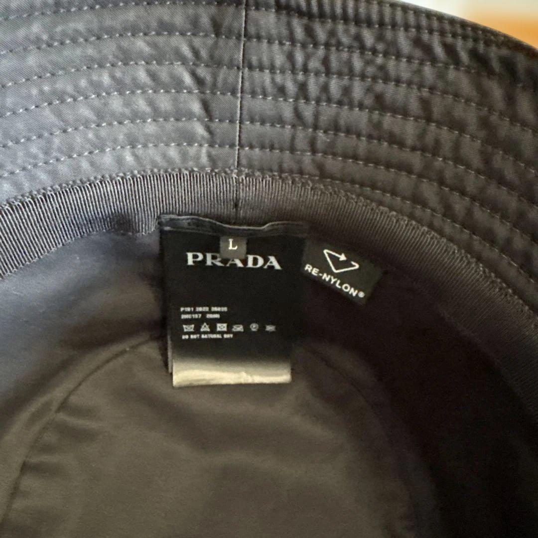 PRADA ブラック バケットハット Lサイズ