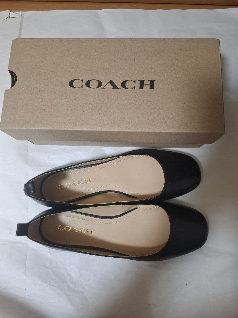 ​COACH コーチ WENDIE レザー バレエシューズ 24.5cm