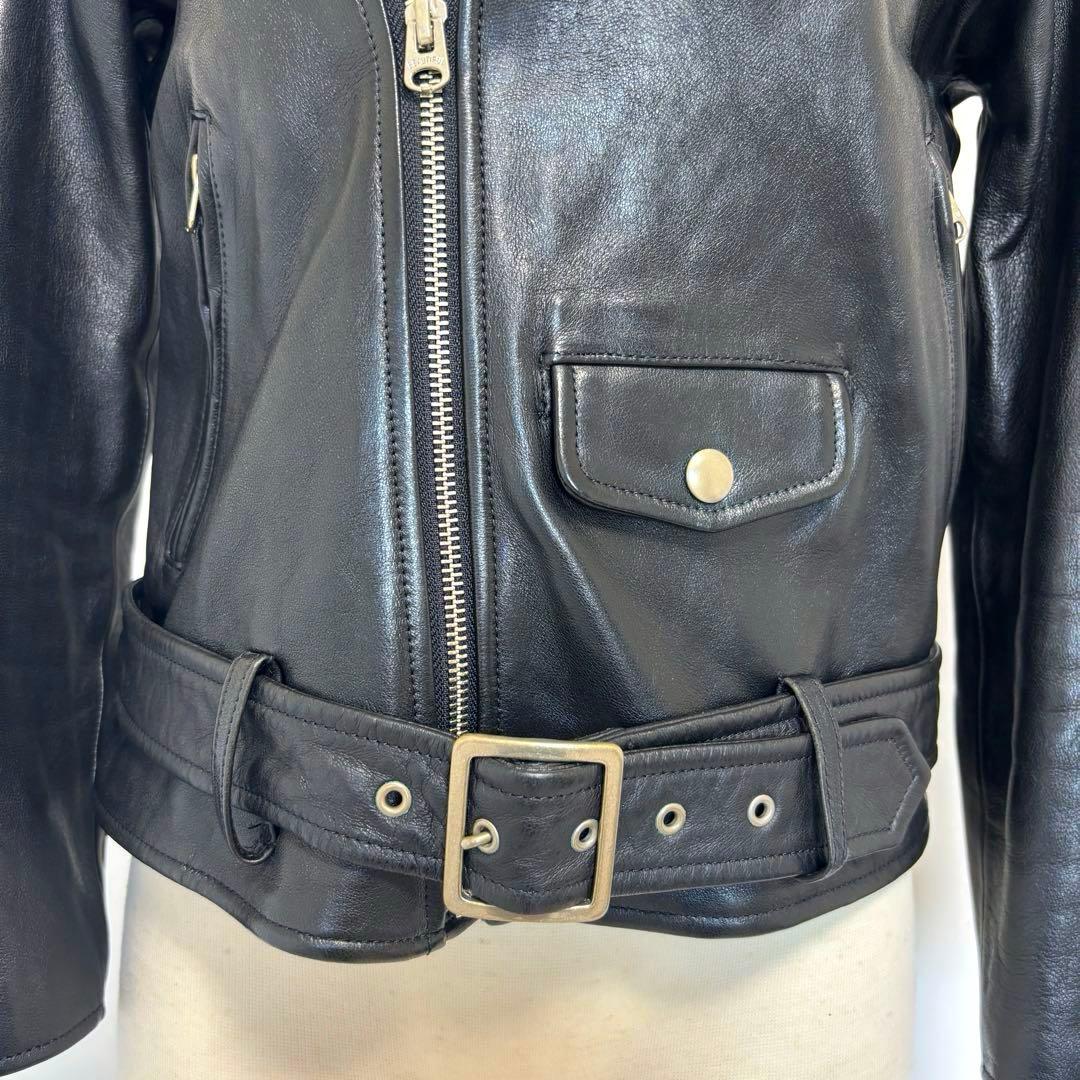 ビューティフルピープル ダブルライダース ジャケット 羊革 レザー 黒 150