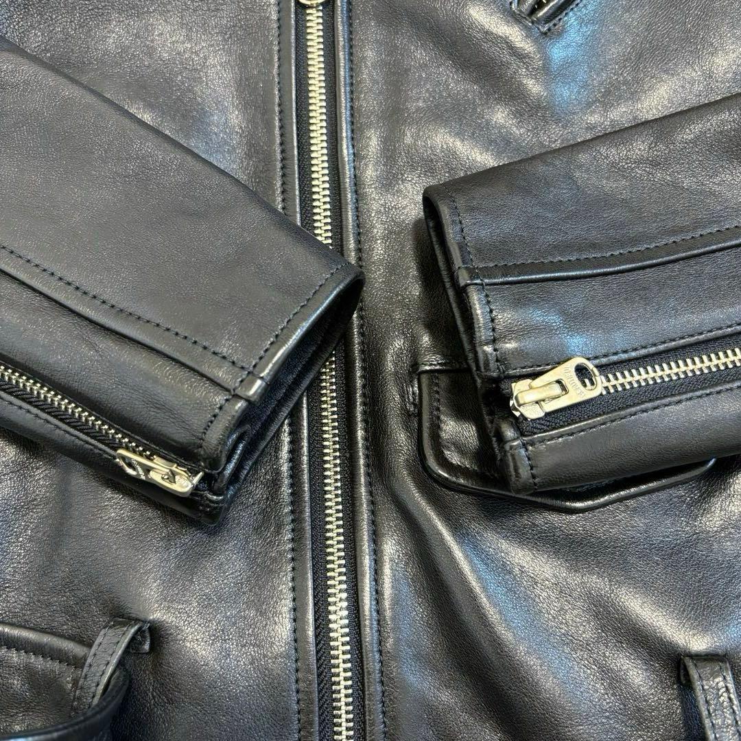 ビューティフルピープル ダブルライダース ジャケット 羊革 レザー 黒 150