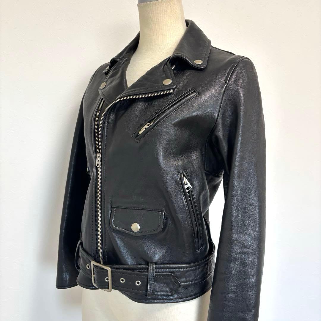 ビューティフルピープル ダブルライダース ジャケット 羊革 レザー 黒 150