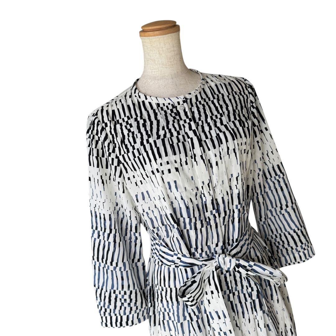 近年極美品　定価13万　ミラショーン　ERICAブロックプリントワンピース　42