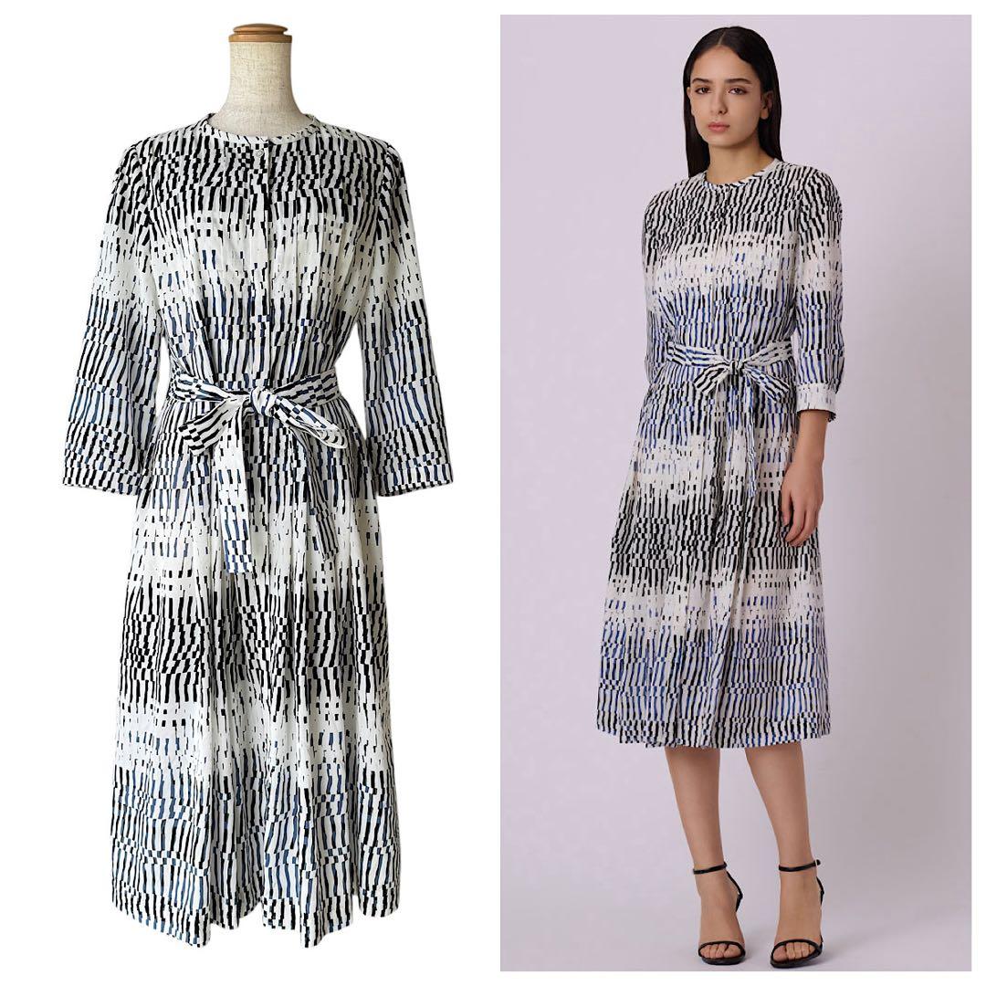 近年極美品　定価13万　ミラショーン　ERICAブロックプリントワンピース　42