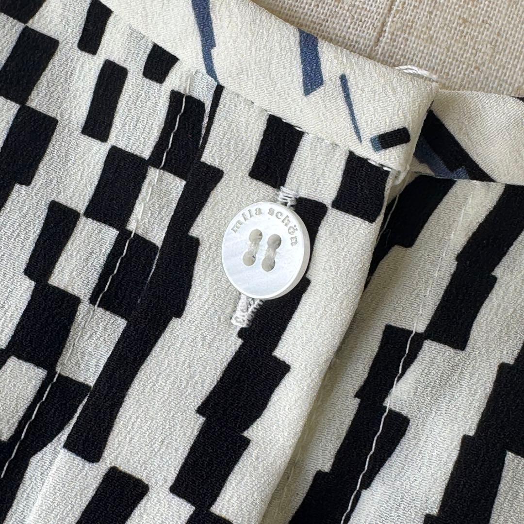 近年極美品　定価13万　ミラショーン　ERICAブロックプリントワンピース　42