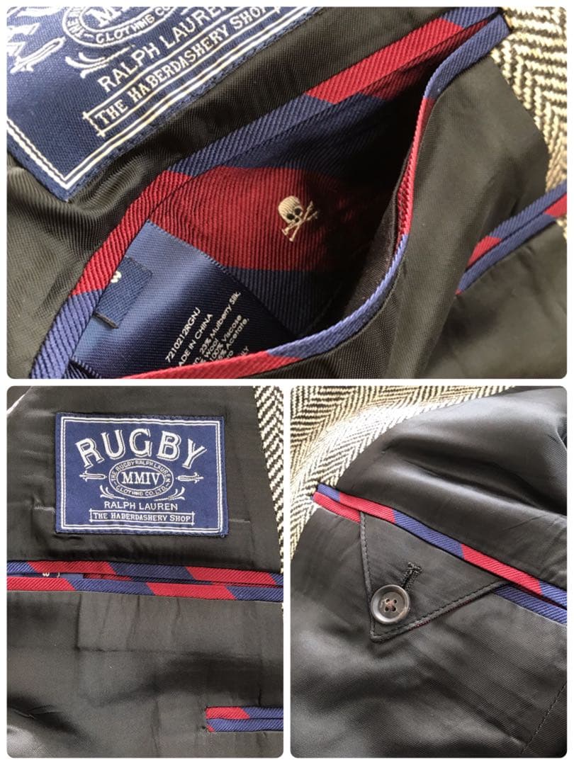 RUGBY ラルフローレン ラグビー ヘリンボーン ツイード ジャケット 38R