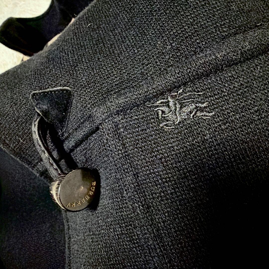 ✨美品✨BURBERRY ダッフルコート 黒 ウール 赤タグ 希少 ノバチェック