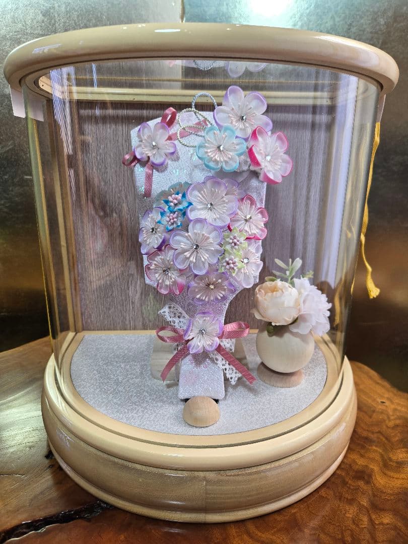 【一点限り】正月飾り　羽子板　ケース飾り　H64