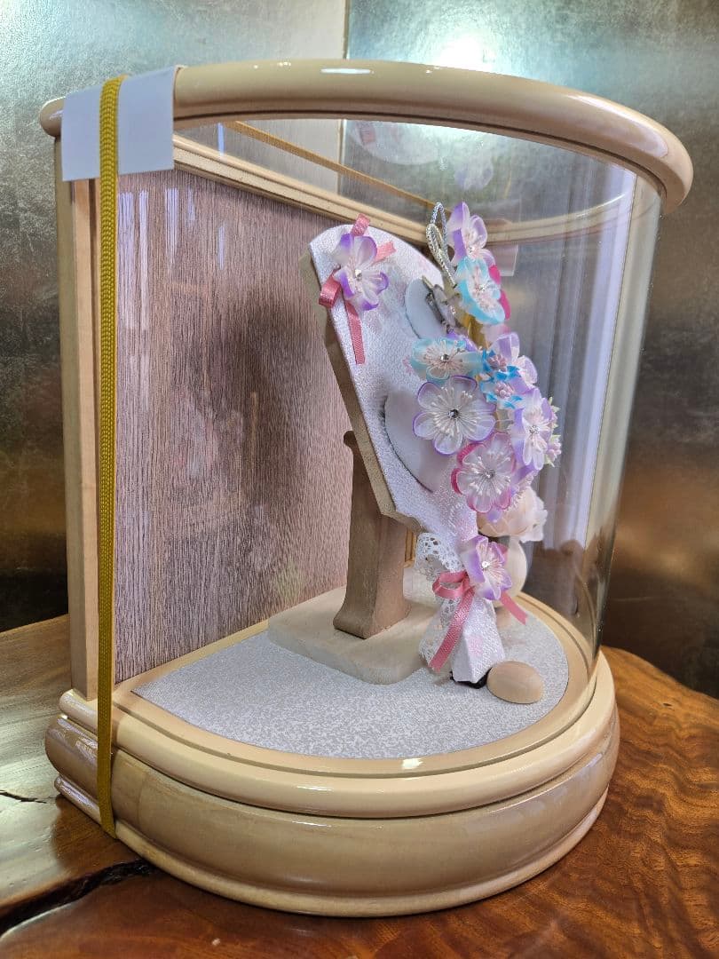 【一点限り】正月飾り　羽子板　ケース飾り　H64