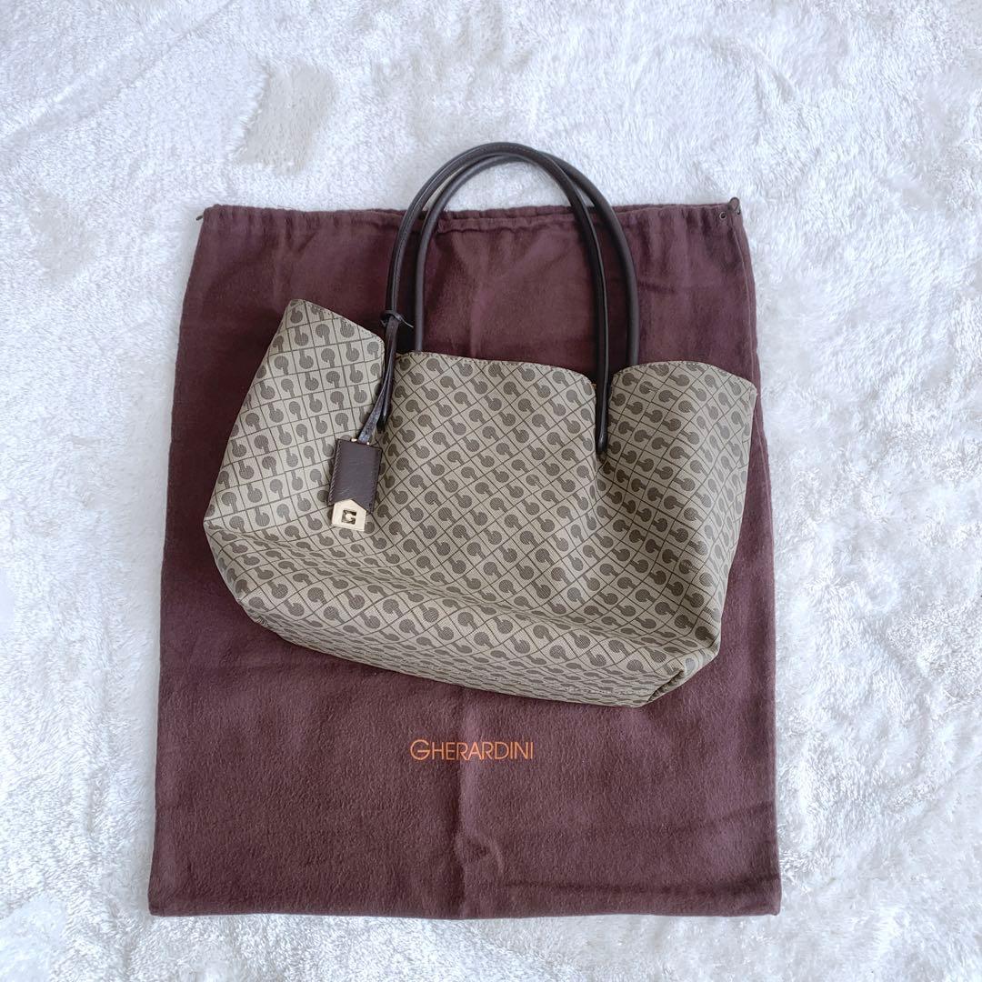 【ジョー】極美品♪ ゲラルディーニ ミレリーゲ レザーハンドルトートバッグ