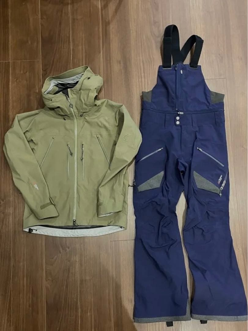 中古品Teton Bros TBジャケット&ビブパンツ上下セット女性用Sサイズ