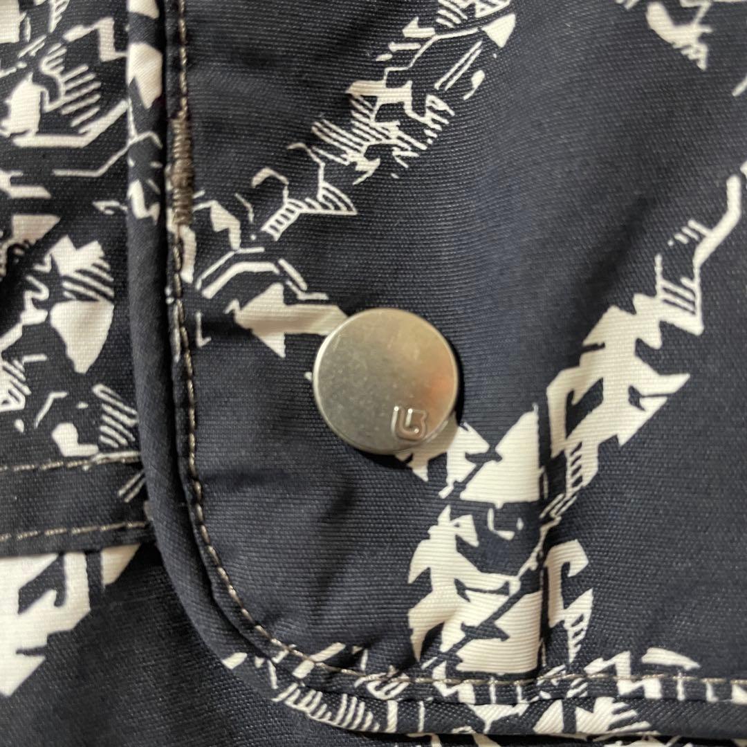 Burtonバートンスキーウェアスノーボードジャケットパーカー黒ブラック総柄希少