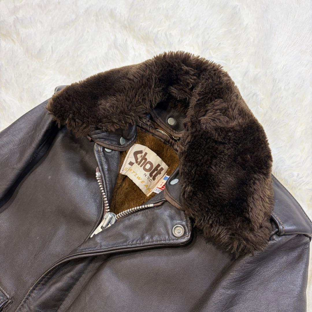 ショット G-1 184SM ボアライナー ボア襟 フライトジャケット 34