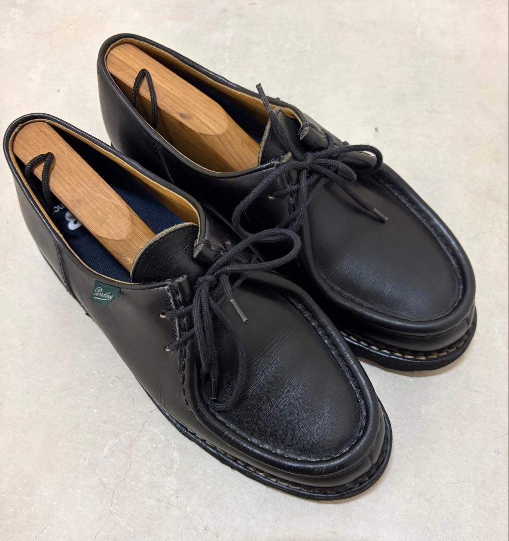 【41（25.5cm）、美品・ソール減り小】Paraboot ミカエル 黒