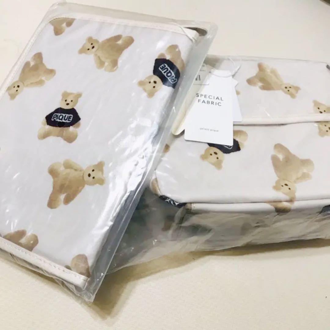 残り1セット　ジェラートピケ　おむつポーチ　母子手帳　クリスマス限定　ベア　くま