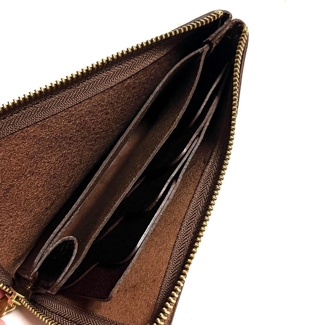 極美品 LONA L-zip long wallet フルオプション ブラウニー