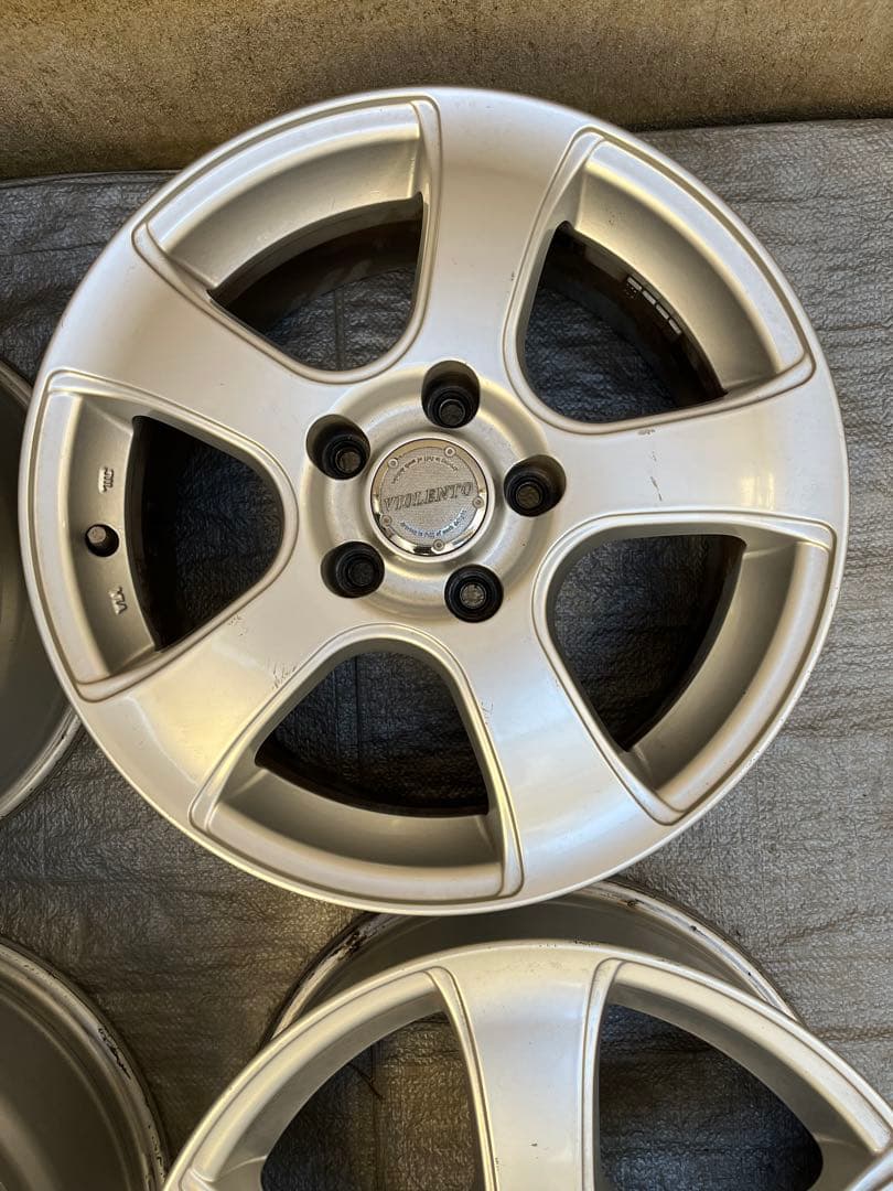 まーちゃんエンケイ 16インチ シルバー 5スポークホイール 7J16