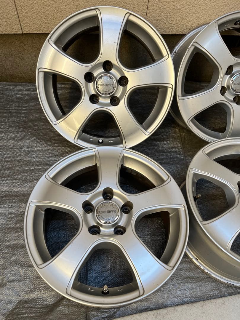 まーちゃんエンケイ 16インチ シルバー 5スポークホイール 7J16