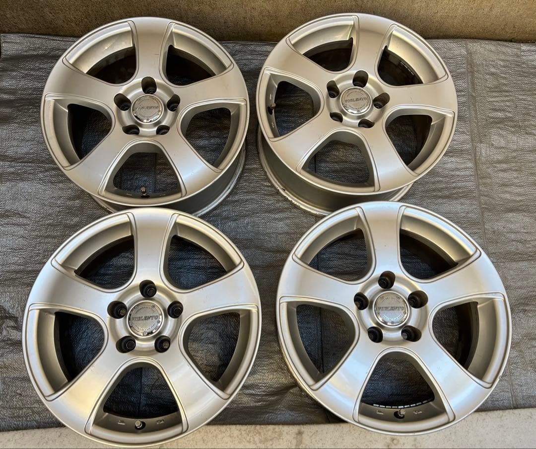 まーちゃんエンケイ 16インチ シルバー 5スポークホイール 7J16