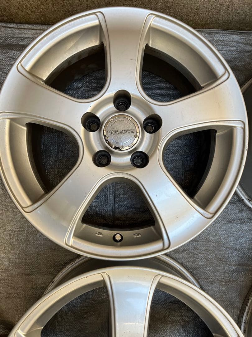 まーちゃんエンケイ 16インチ シルバー 5スポークホイール 7J16