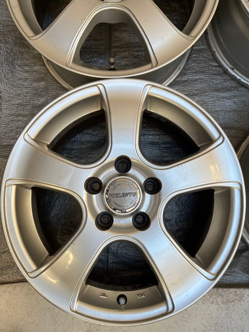 まーちゃんエンケイ 16インチ シルバー 5スポークホイール 7J16