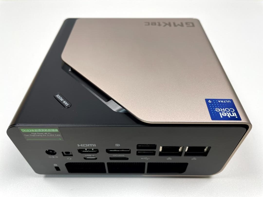 使用短め GMKtec EVO-T1 Core Ultra 9 285HミニPC