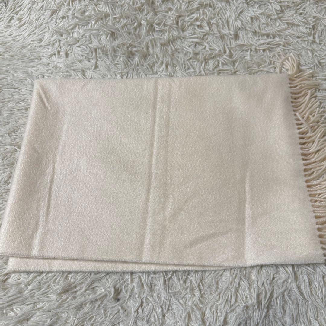 【美品】ジョンストンズオブエルガン　大判　カシミヤ100 フリンジ　マフラー