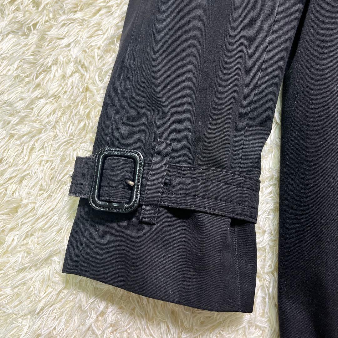 美品　バーバリーロンドン　トレンチコート　黒　ライナー　メガチェック　ベルト