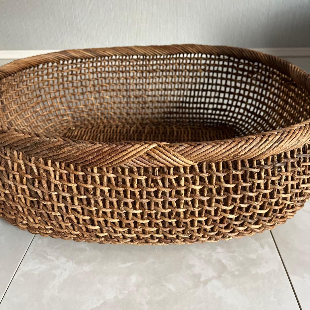 あけびバスケット　かご　スクエア籠　おしゃれ　収納　インテリア小物入れ　天然素材