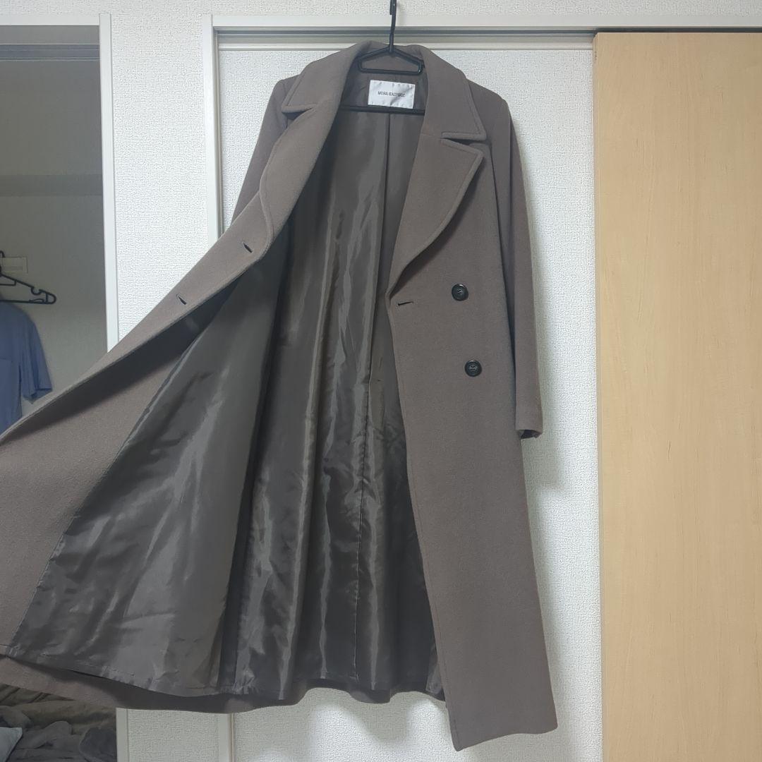 ナチュラルビューティーベーシック　ビックカラーダブルチェスターコート