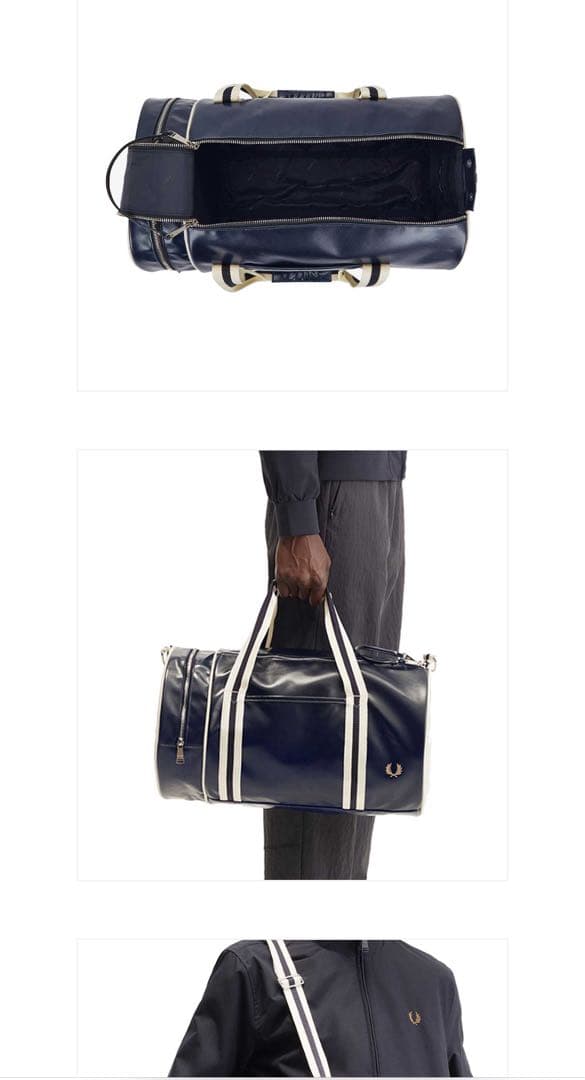 よし君！FRED PERRY ドラムバッグ L7255 Y15