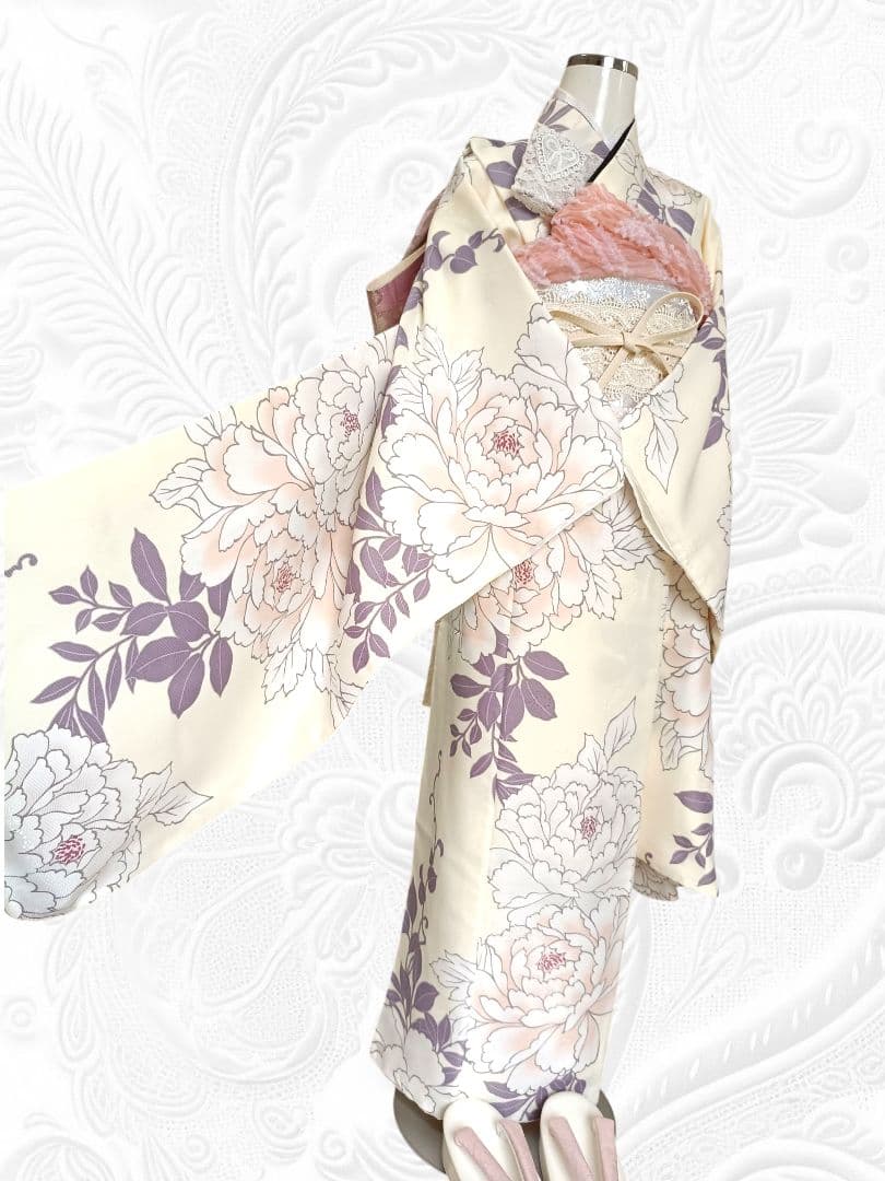 ブランドbonheur saisons着物と作り帯☆七五三７歳フルセット