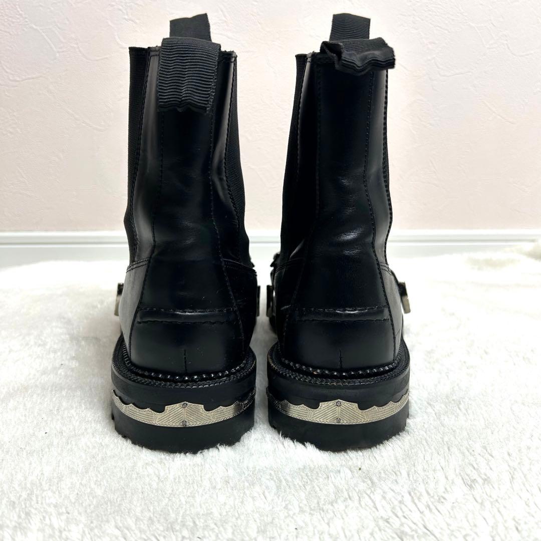 TOGA VIRILISブラックレザー サイドゴアブーツ