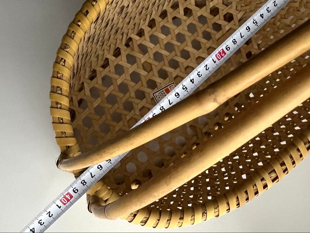 【まーる】戸隠竹細工 りんごかご