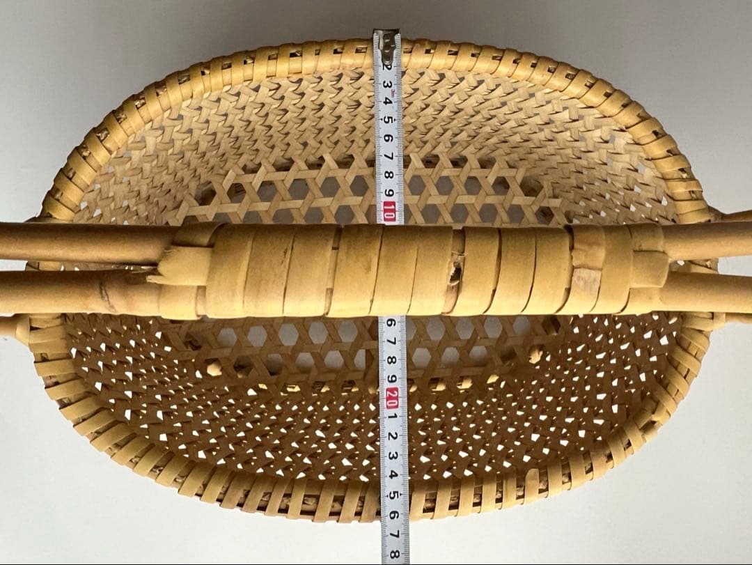 【まーる】戸隠竹細工 りんごかご