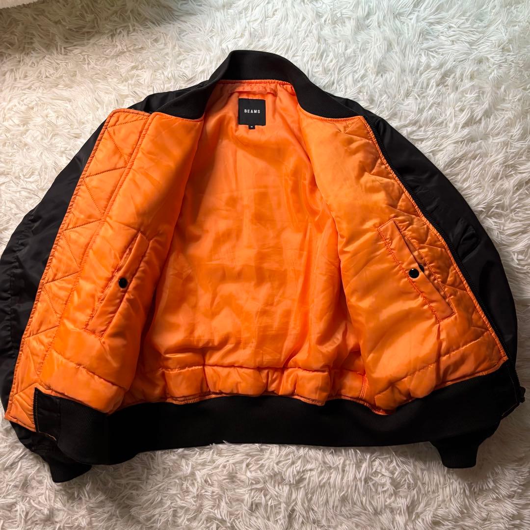 美品✨ BEAMS MA-1 サーモライト 中綿ジャケット　ブラックS