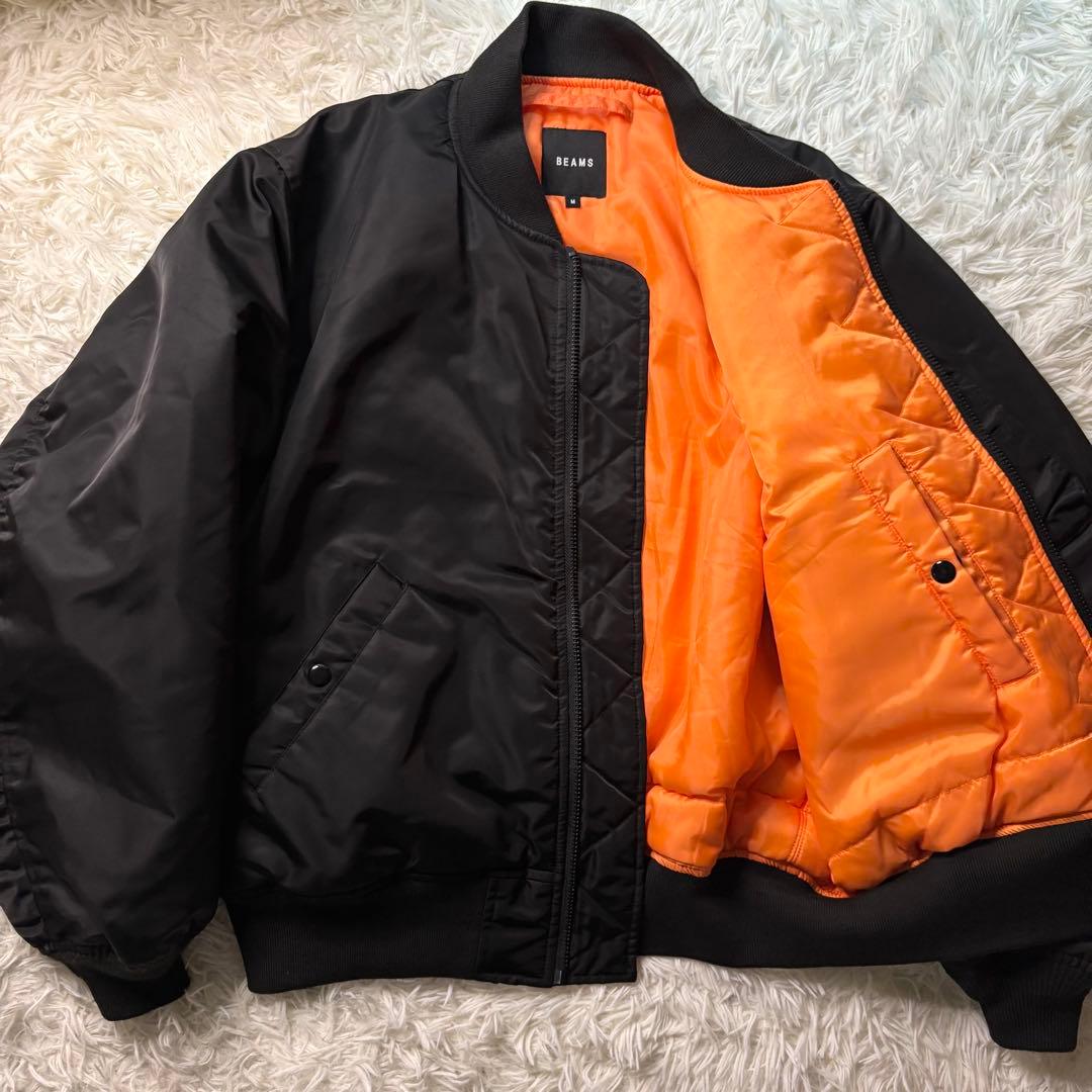 美品✨ BEAMS MA-1 サーモライト 中綿ジャケット　ブラックS