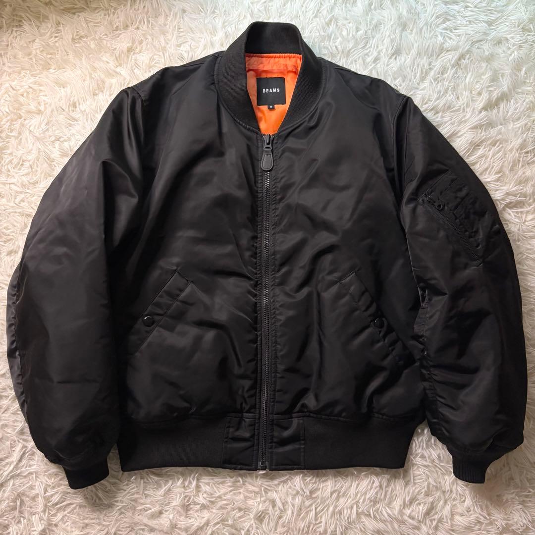 美品✨ BEAMS MA-1 サーモライト 中綿ジャケット　ブラックS