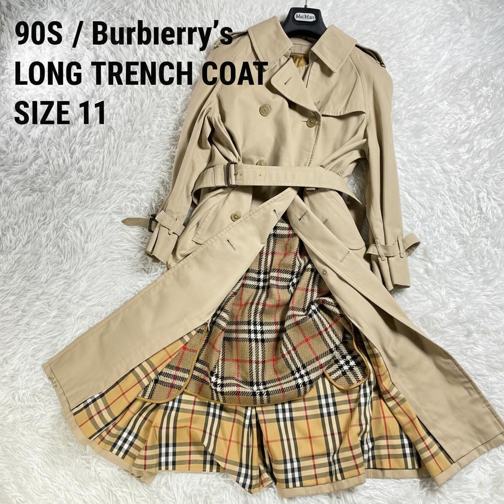バーバリーズ トレンチコート ライナー付 ノバチェック ベージュ ロング 11