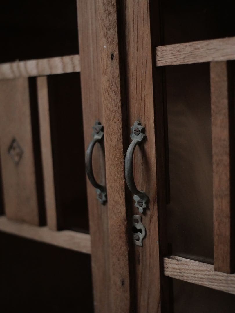 本箱　本棚　食器棚　棚　器　収納　古家具　古道具　アンティーク　昭和レトロ