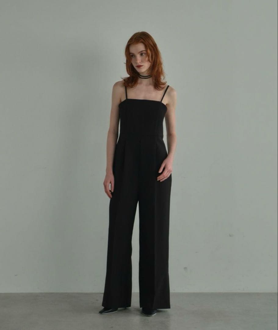 ANDRESSダブルクロスオールインワンドレス　ブラックM