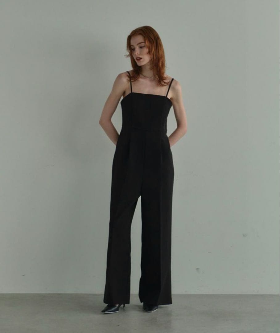 ANDRESSダブルクロスオールインワンドレス　ブラックM