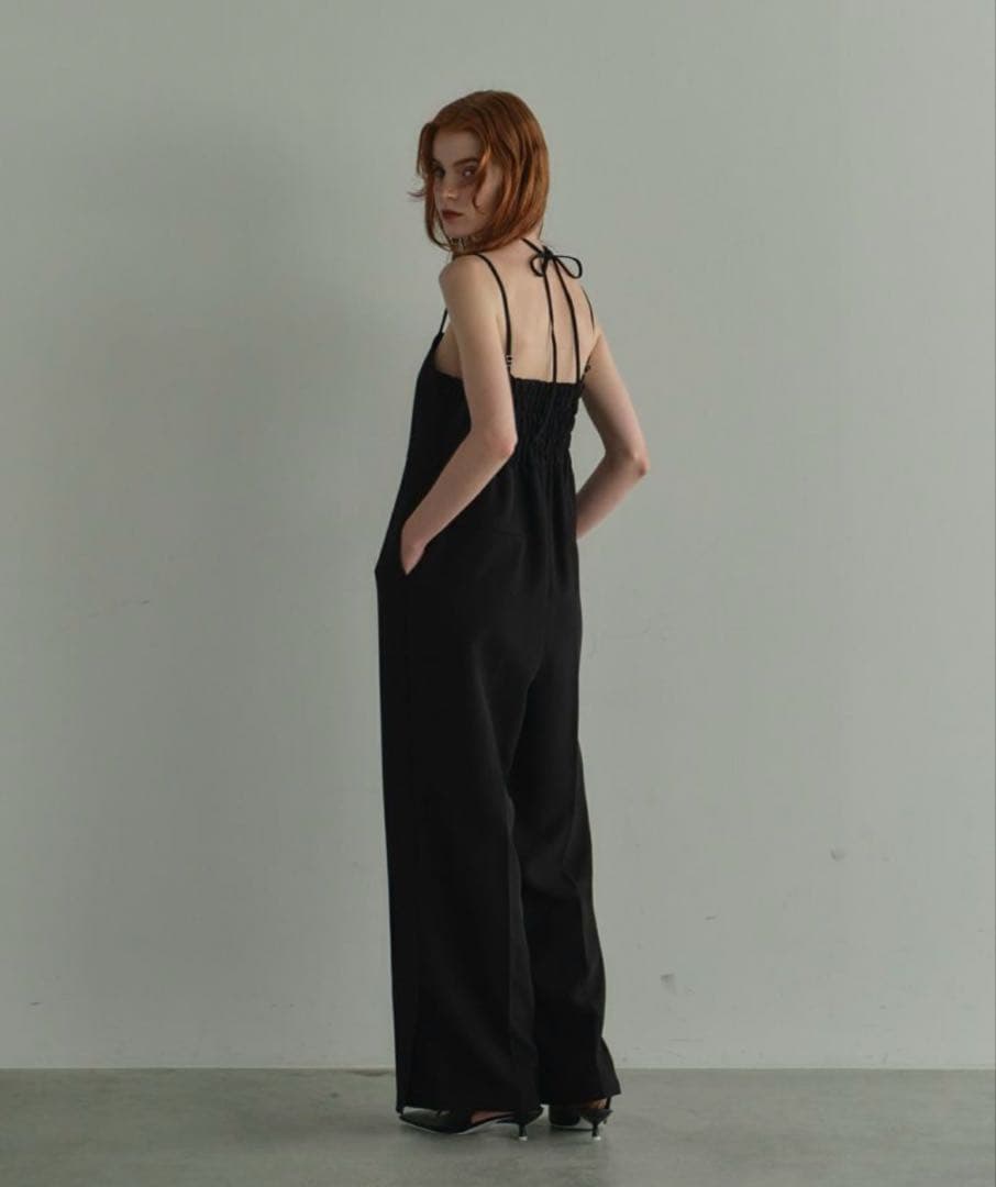 ANDRESSダブルクロスオールインワンドレス　ブラックM