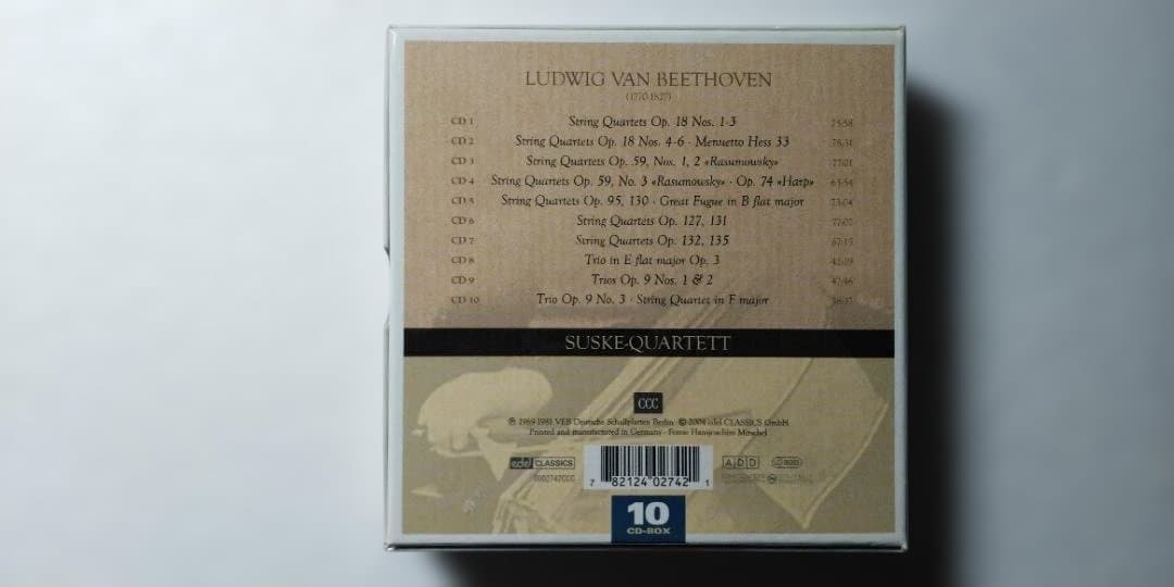 ベートーヴェン弦楽四重奏曲全集　ズスケ・カルテット
