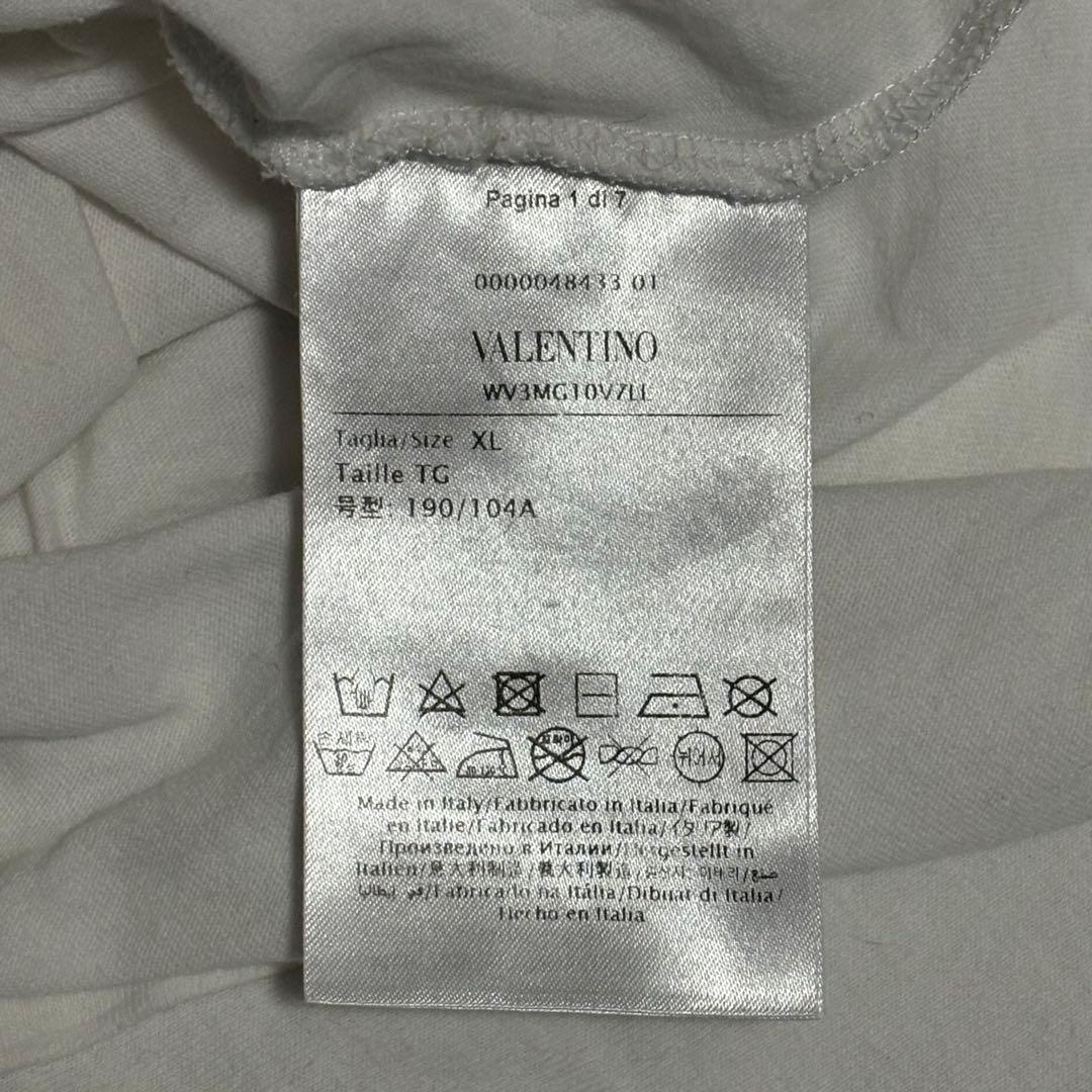 VALENTINO 花柄 蝶柄 Tシャツ ホワイト