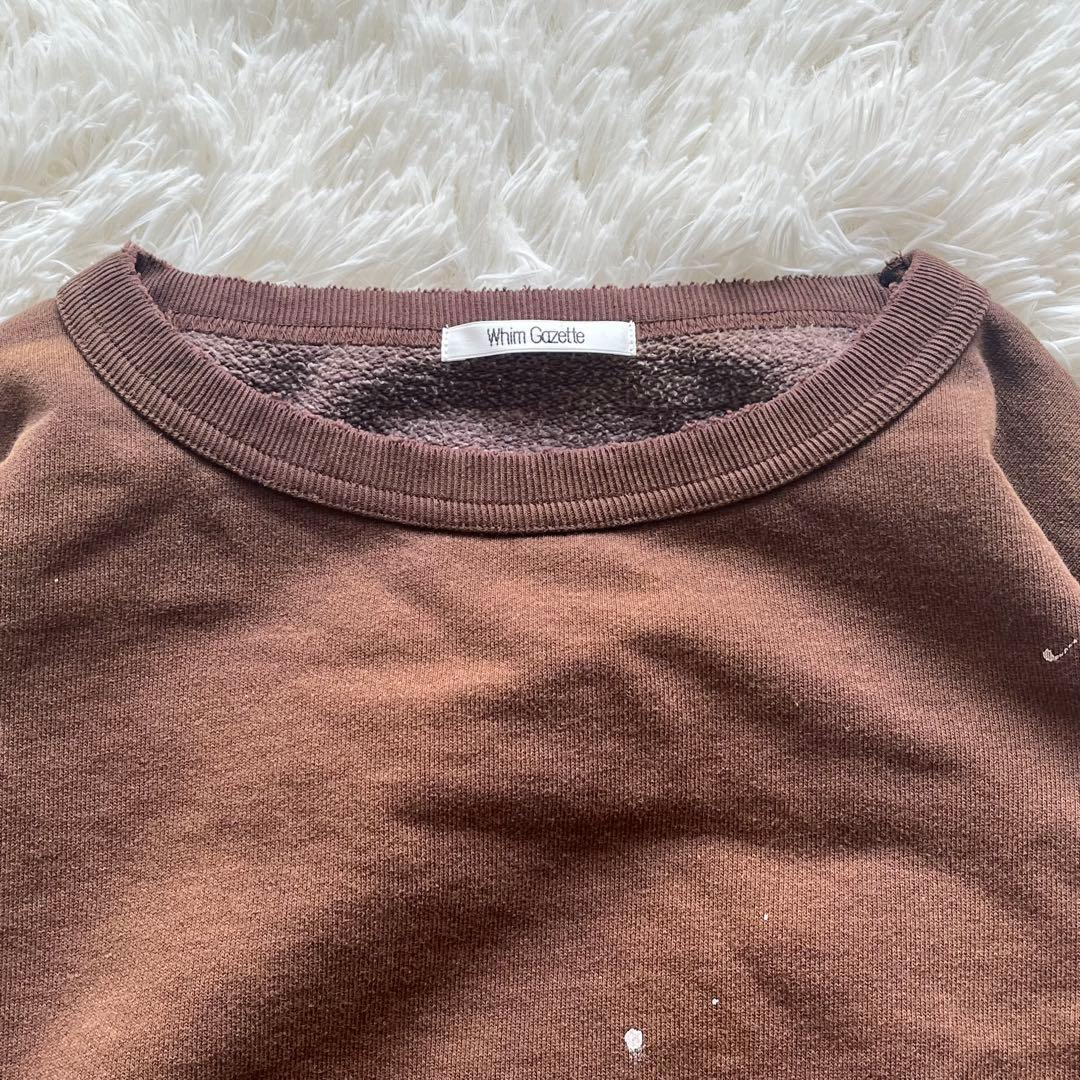 Whim Gazette ヴィンテージ加工　裏起毛　プルオーバー　スウェット