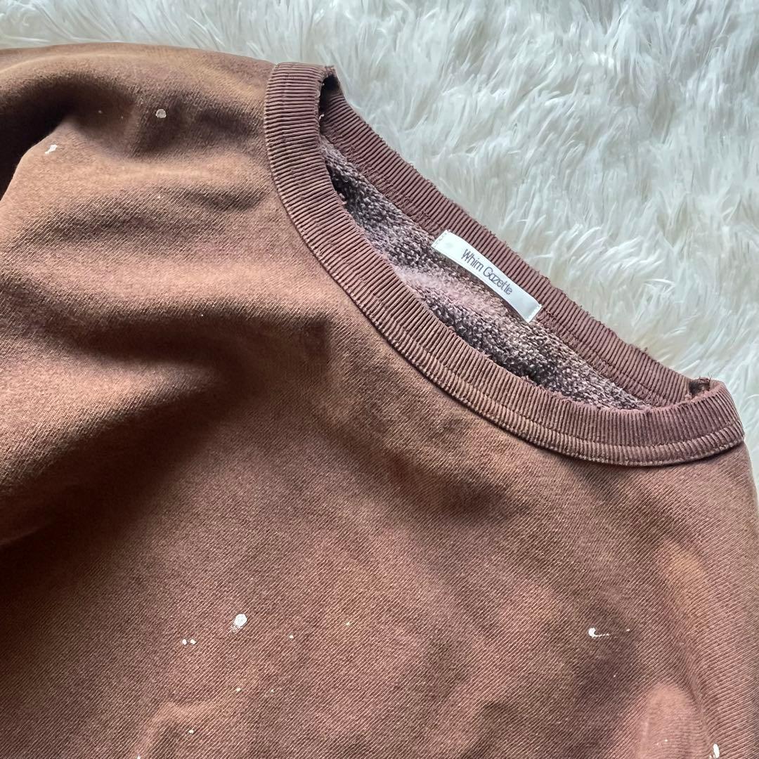 Whim Gazette ヴィンテージ加工　裏起毛　プルオーバー　スウェット