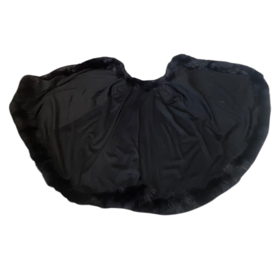 美品 裾周り325cm ブルーフォックス カシミヤ100 ポンチョ ケープ 大判