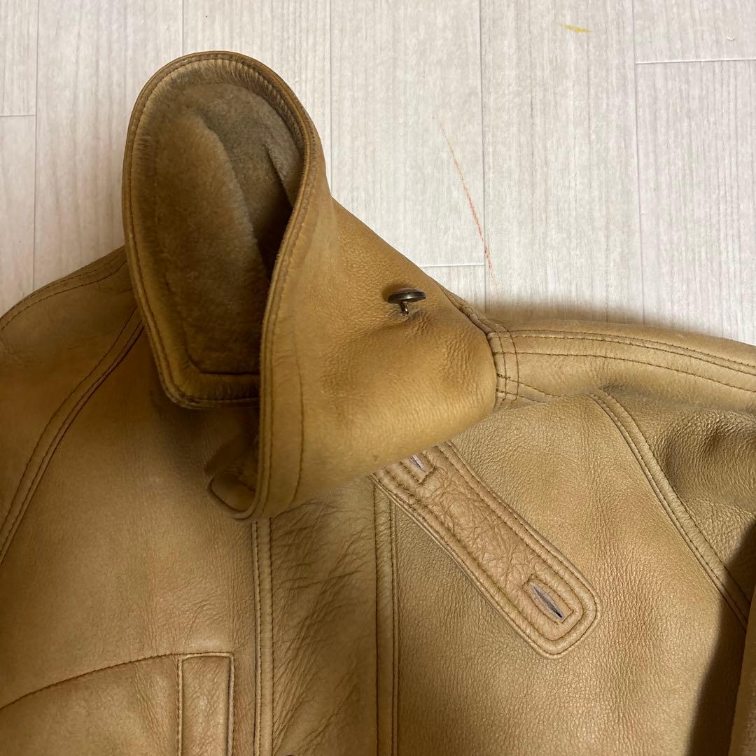 70s~80s Eddie Bauer ムートンコート ジャケット 黒タグ