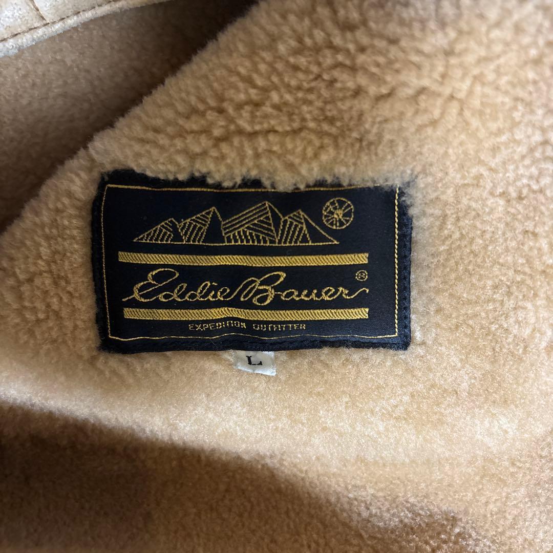 70s~80s Eddie Bauer ムートンコート ジャケット 黒タグ